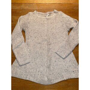 Womens Style & Co Gray Speckled Knit Sweater